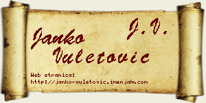 Janko Vuletović vizit kartica